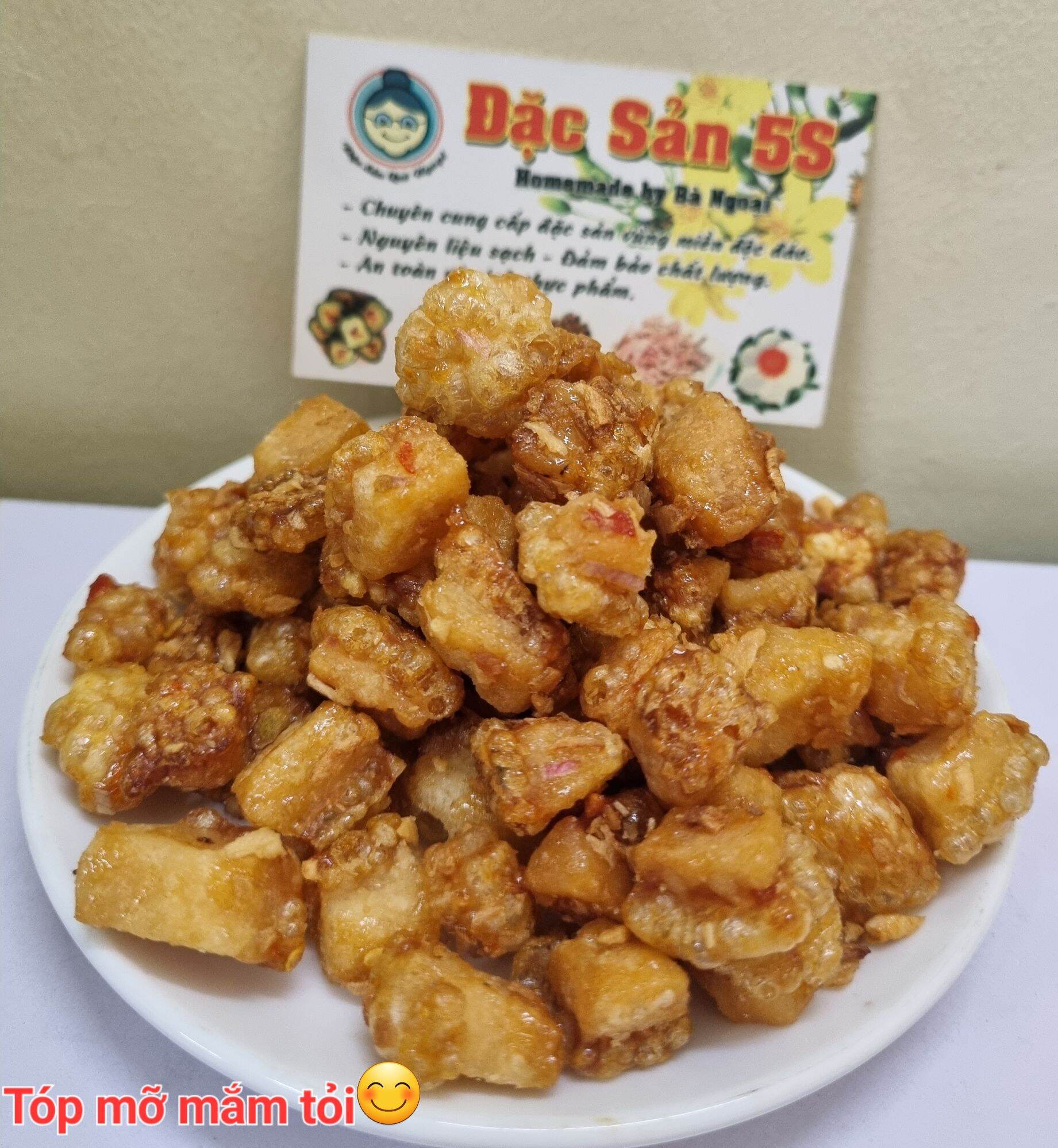Tóp mỡ cháy mắm tỏi túi 100g Đặc Sản 5S
