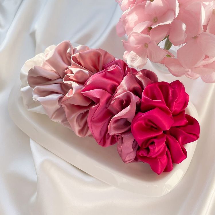 Cột tóc scrunchies lụa vải đẹp