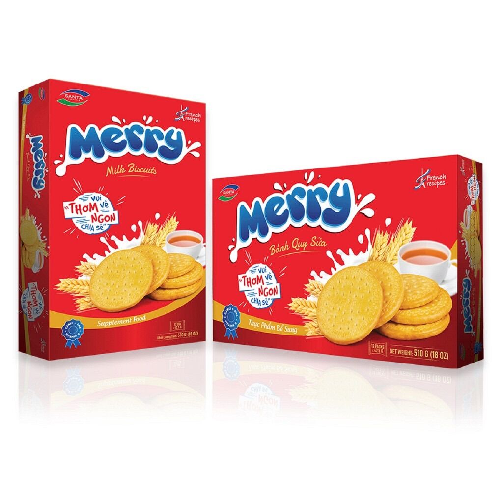(HÀNG TẾT)BÁNH QUY SỮA MERRY RICHY 510G