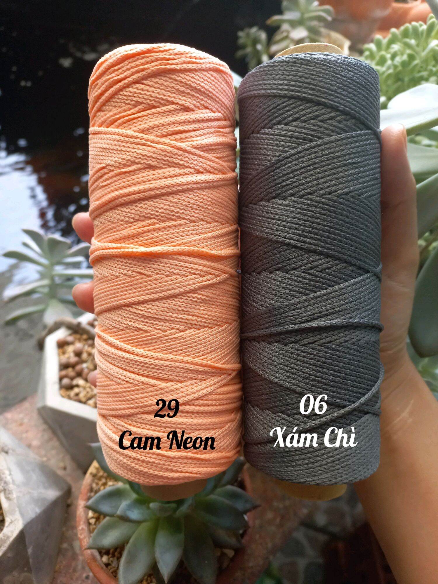Dệt Craft Yarn 2mm trơn