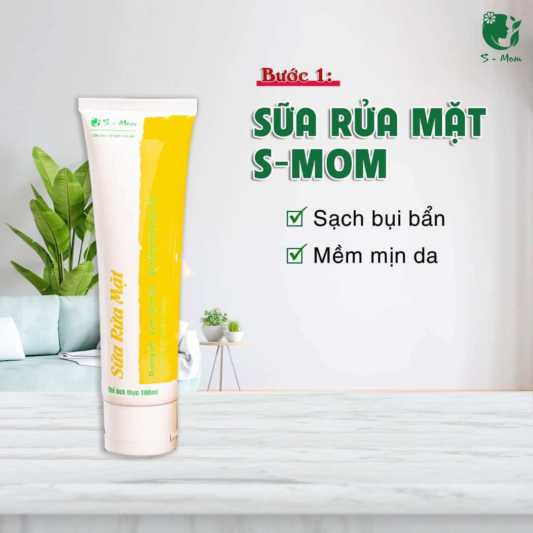 Sữa Rửa Mặt nghệ S-Mom mềm mịn da - chính hãng