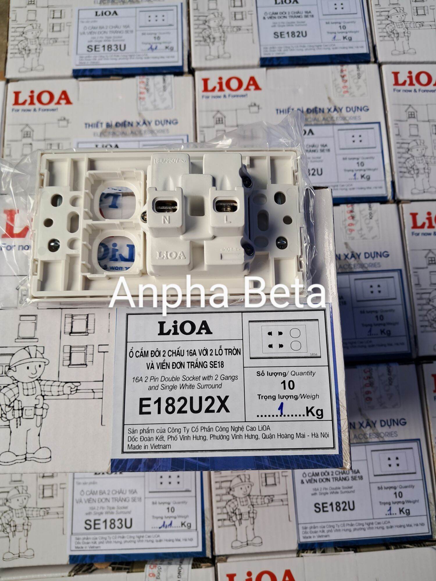 Công tắc, Ổ cắm điện LiOA(âm tường + lắp nổi)