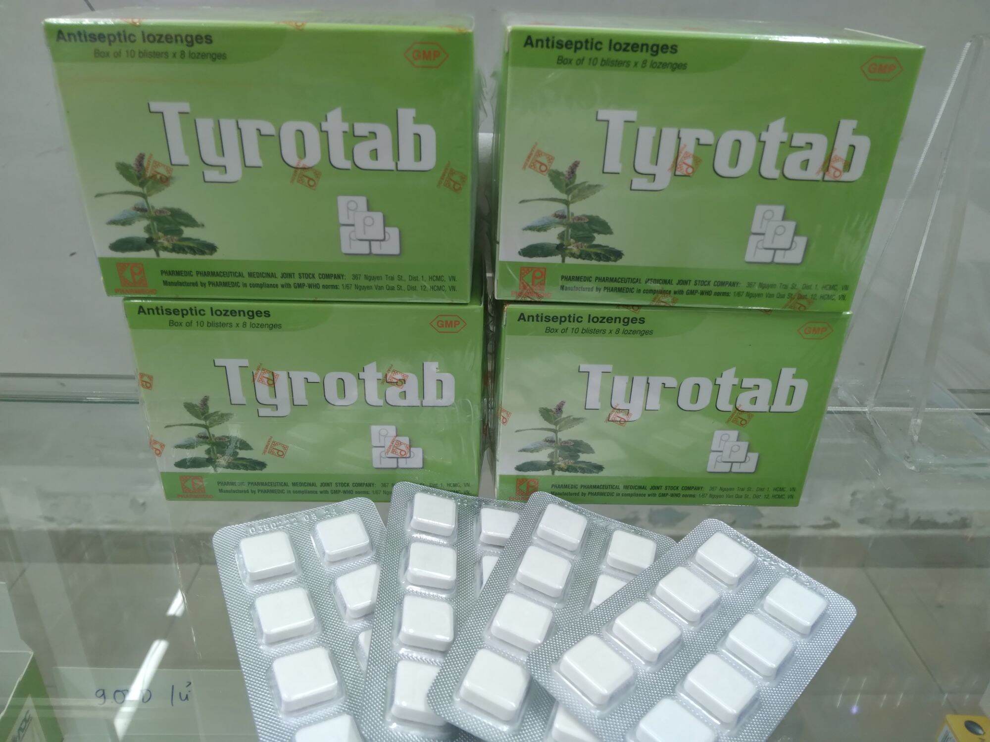 Viên ngậm Tyrotab Hộp 80 viên