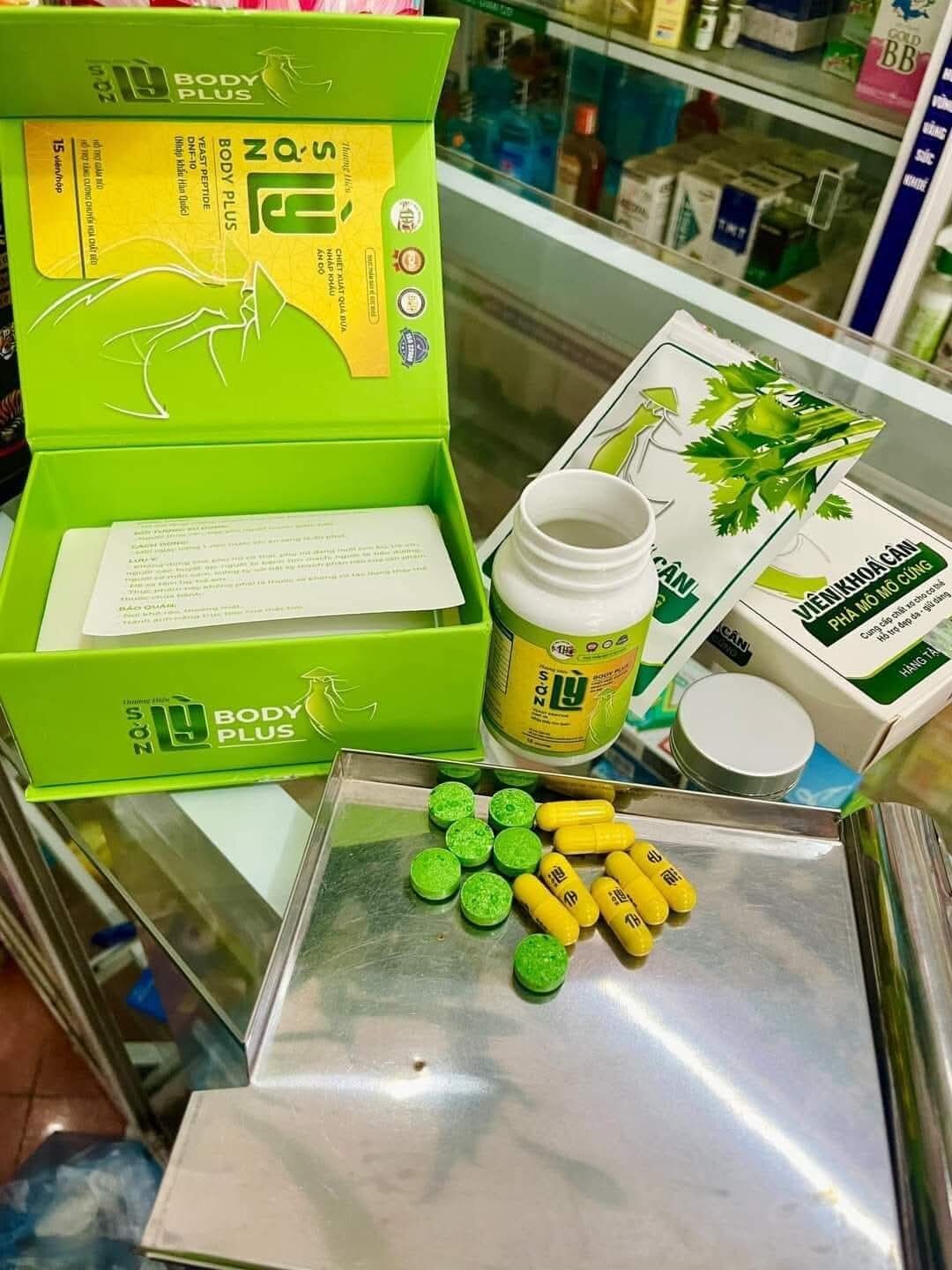 giảm cân đặc biệt Tiến hạnh Sờn Lỳ Body plus hộp 30 viên tặng 30 viên detox cần tây chính hãng