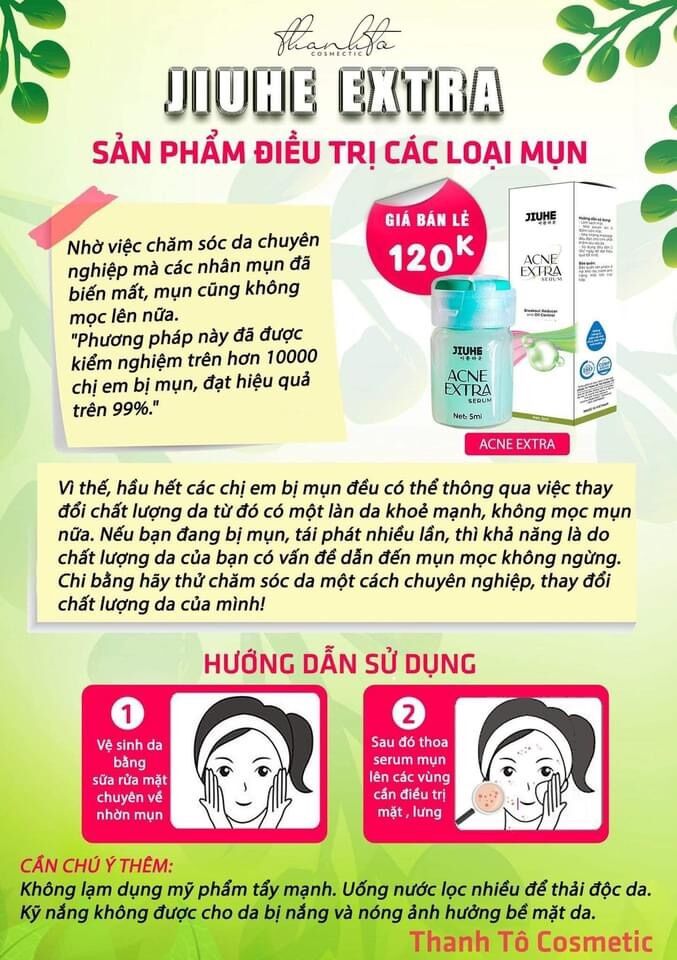 [HCM]SERUM JIUHE MỤN ACNE EXTRA THANH TÔ
