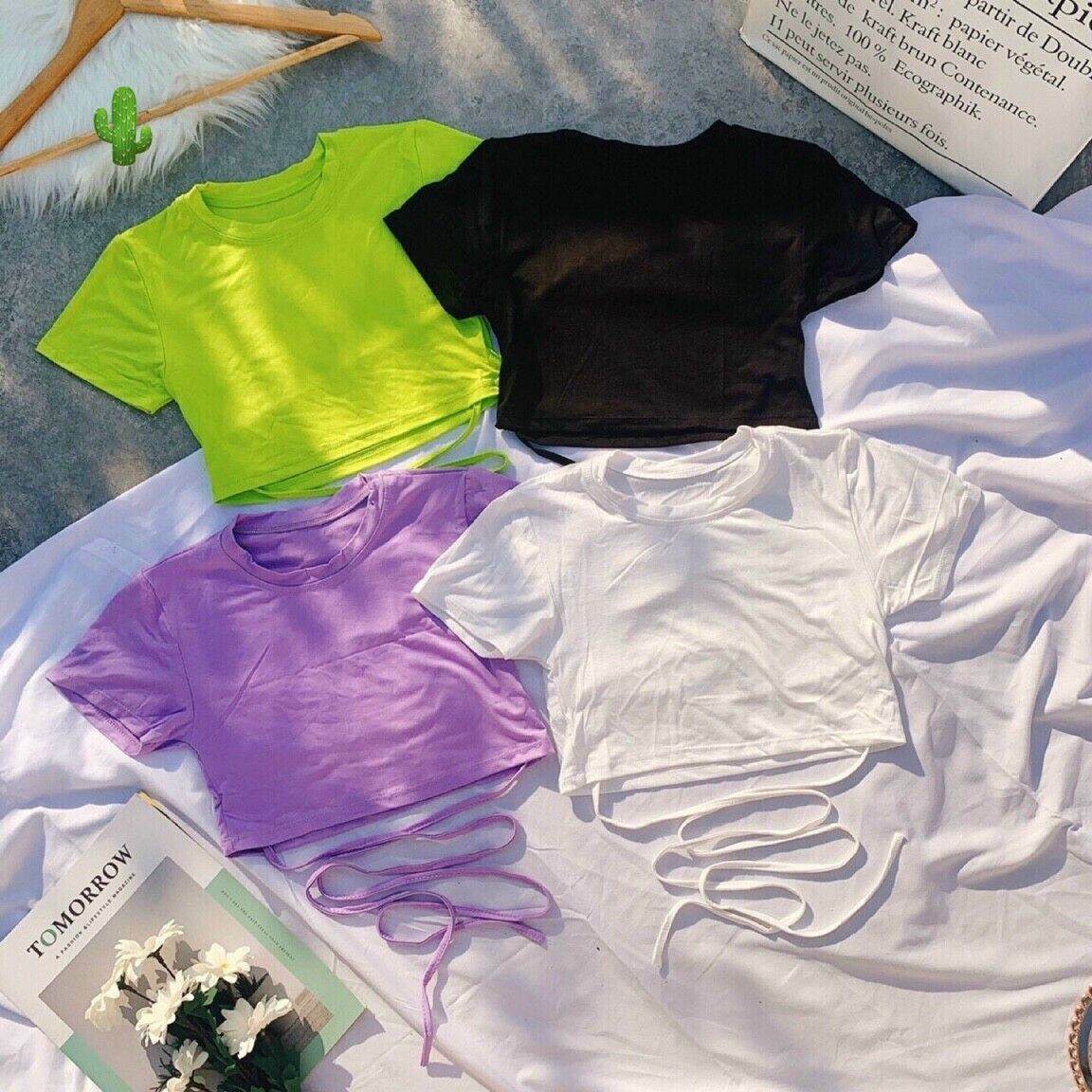 [HCM]Áo croptop dây xoắn bụng