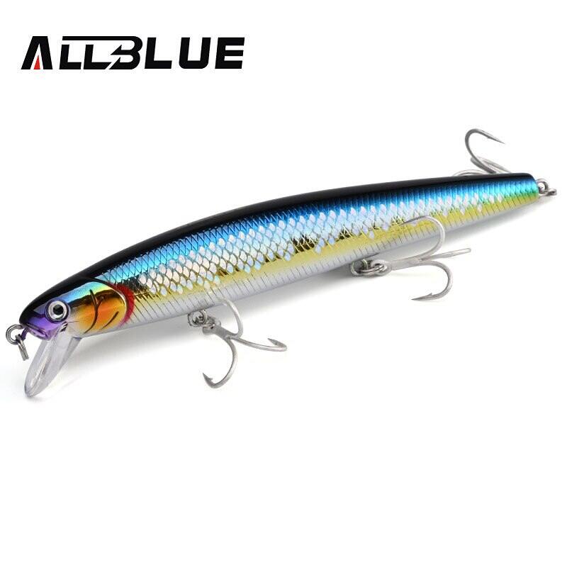 ALLBLUE Flash Minnow 110 Phát Sáng Jerkbait Wobbler 110mm 5/8oz Nhựa Treo Chậm Mồi Nhân Tạo Cho Bass Pike Đại Dương Bãi Biển Sông Câu Cá