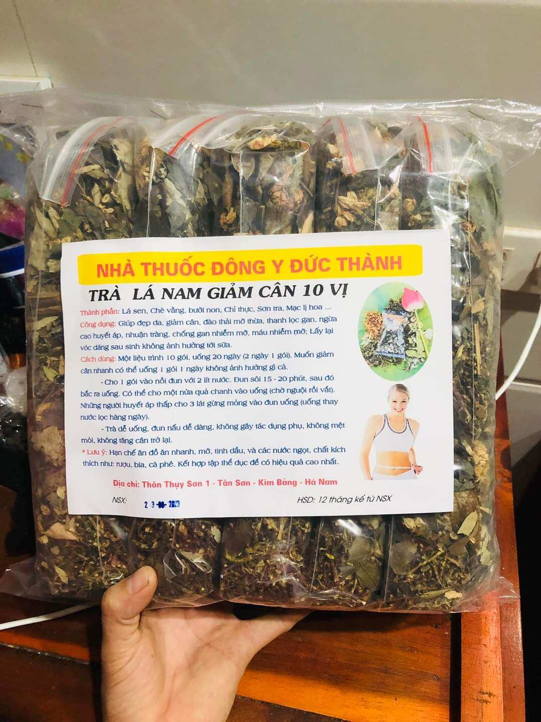 Trà lá nam giảm cân 10 vị