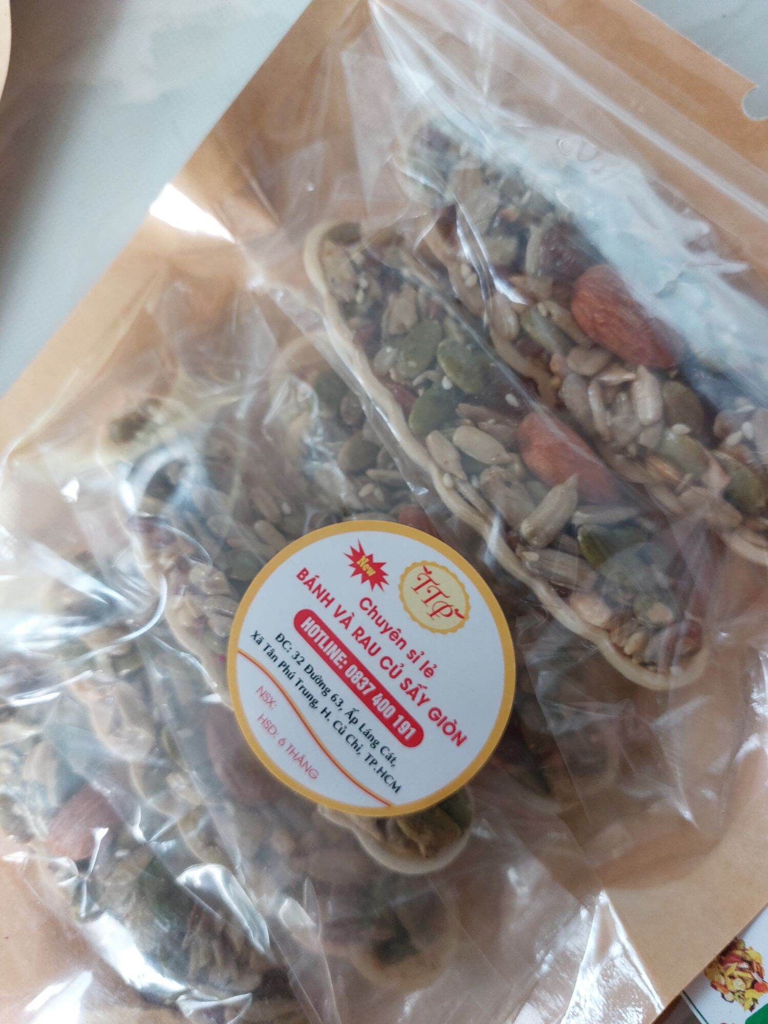 bánh thuyền mix hạt. gói 500gr 150k