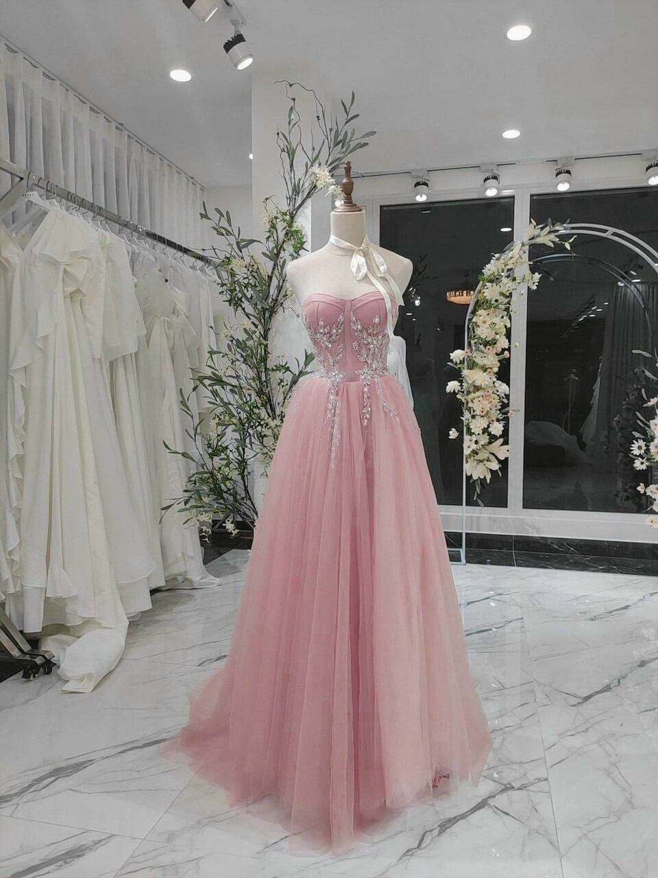 Đầm maxi cup đính đá