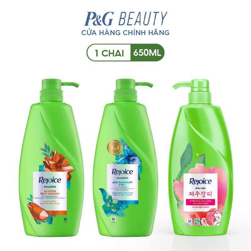 Dầu gội và dầu xả rejoice chai 630ml siêu mượt 300ml, 630ml, 900ml