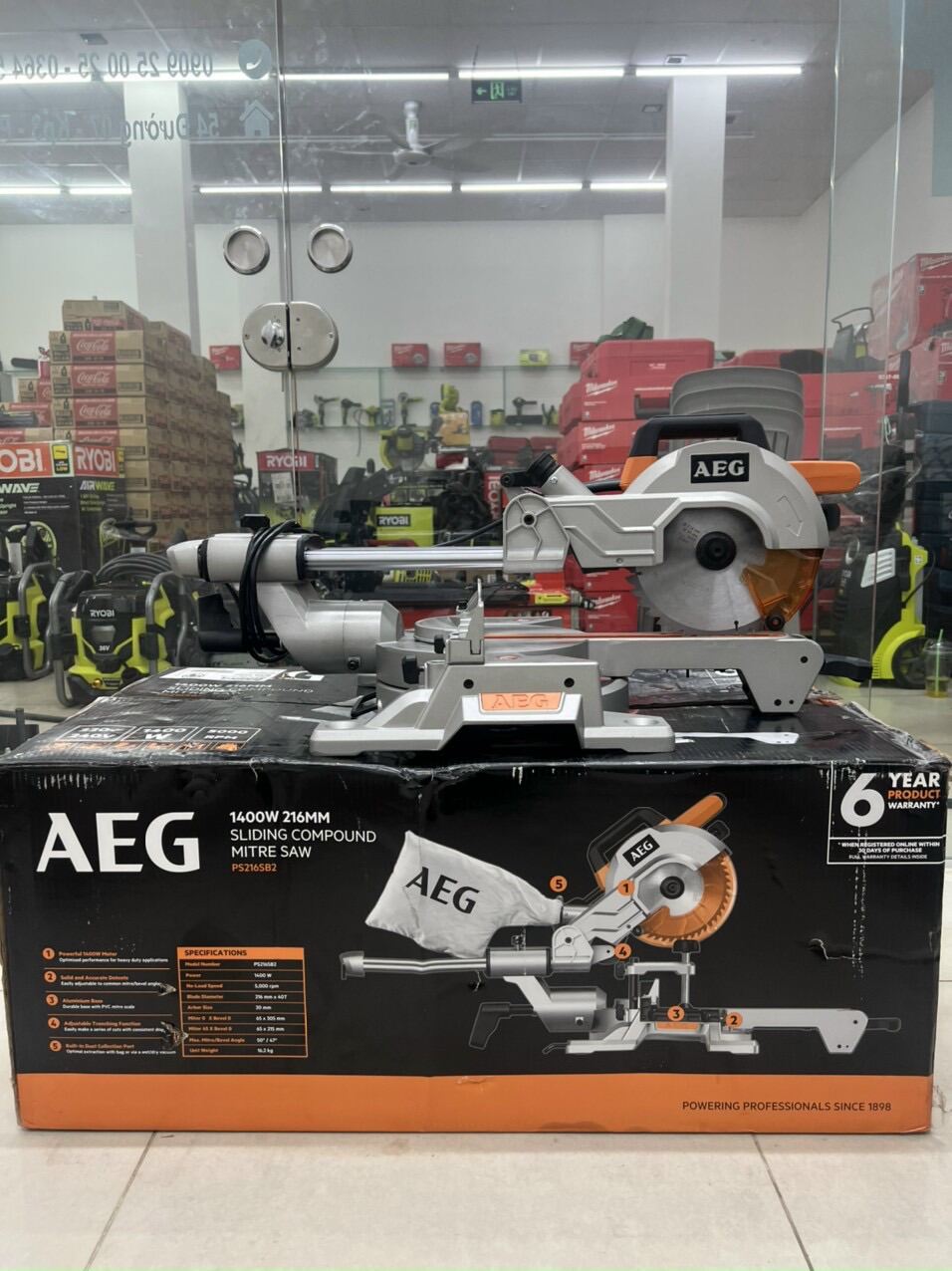 Cưa Trượt Aeg 216mm Nội Địa Úc