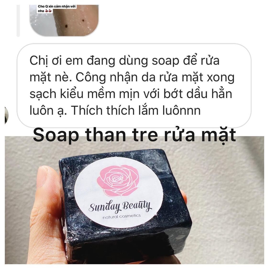 Soap rửa mặt Than tre handmade Sunday Beauty