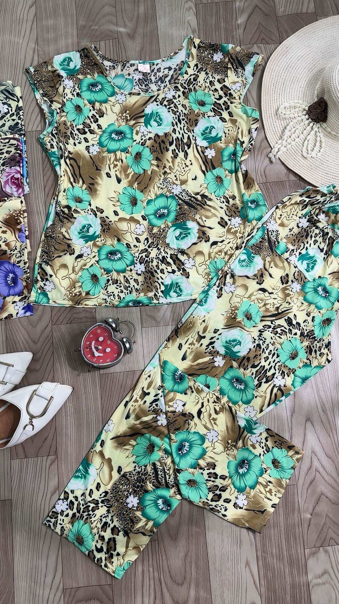 Set đồ bộ mặc nhà quần dài chất thun lạnh