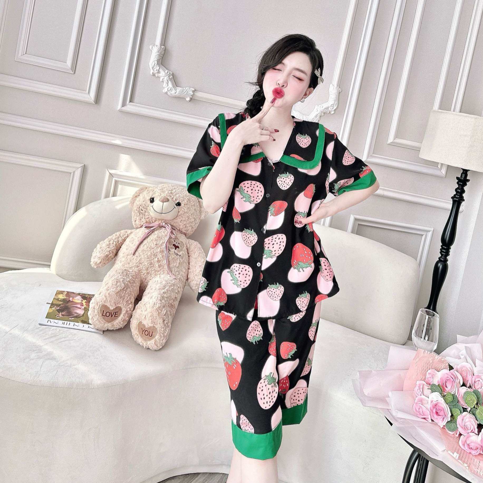 Đồ Bộ Bigsize 50-100kg Lụa Nhật Cao Cấp - Chất mát, Form Bigsize, Hot Trend