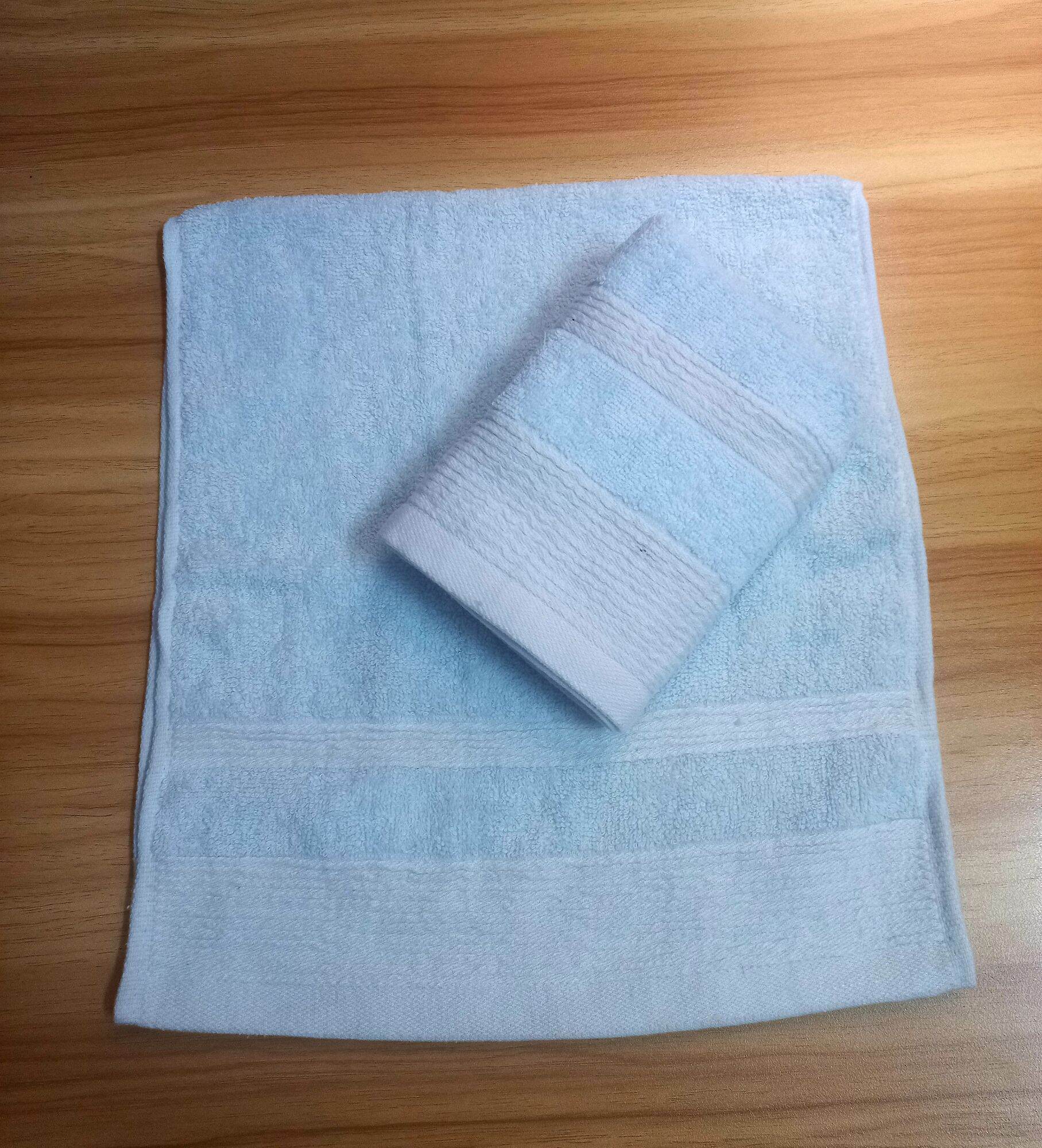 Khăn tắm cao cấp 35×70cm - màu xanh