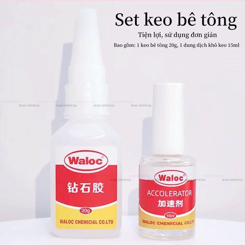 Keo Waloc up móng - đính đá siêu bền chắc