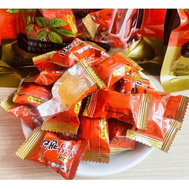 Kẹo Hồng Sâm Vitamin Hàn Quốc bịch 200g