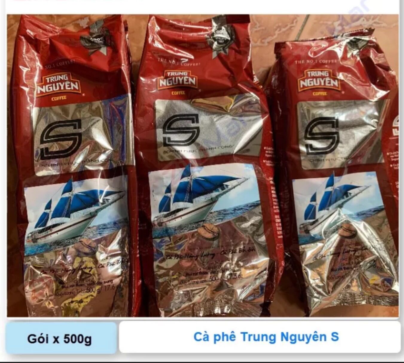 Cà phê trung nguyên s gói 500g