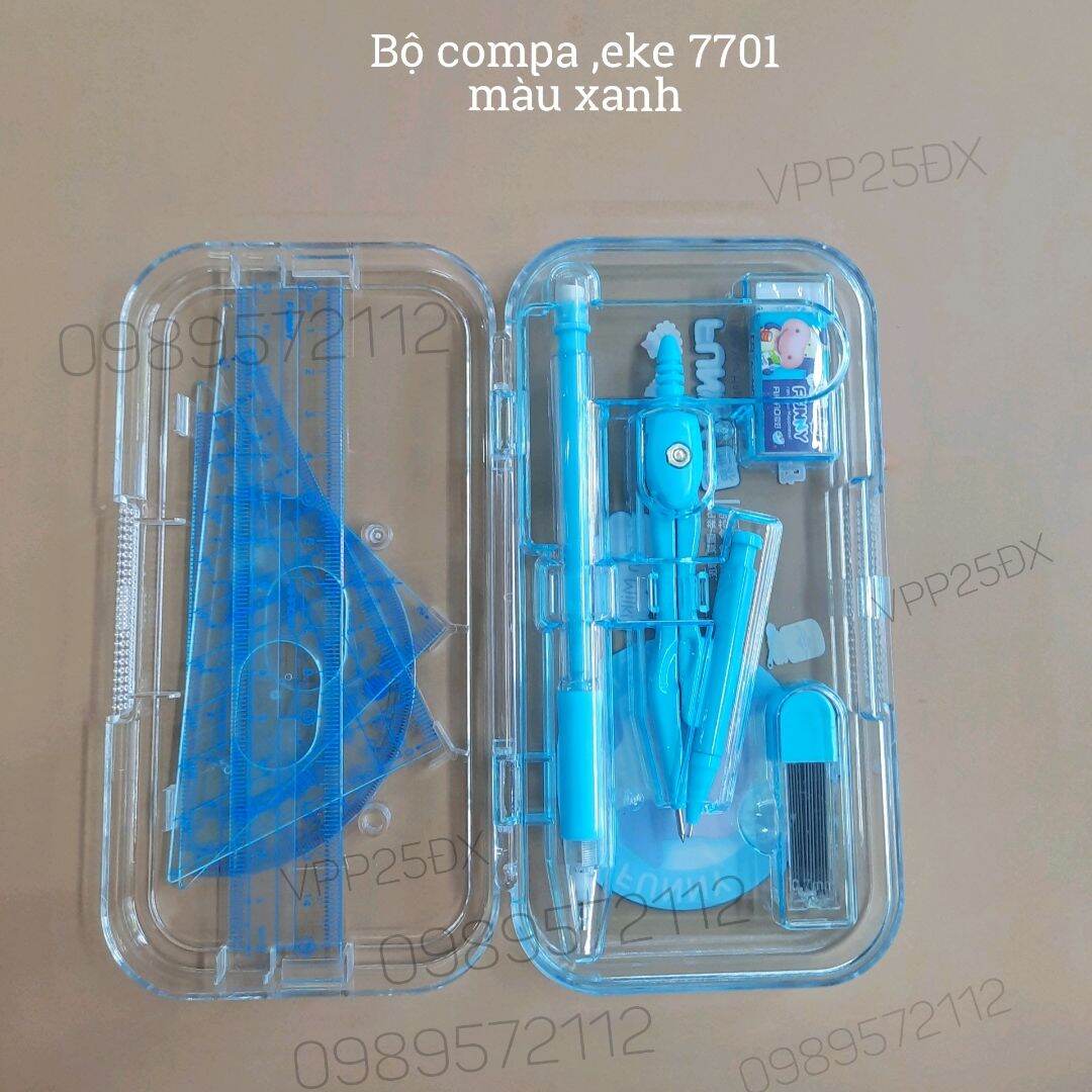 Bộ compa-thước kẻ-eke-chì kim 7701