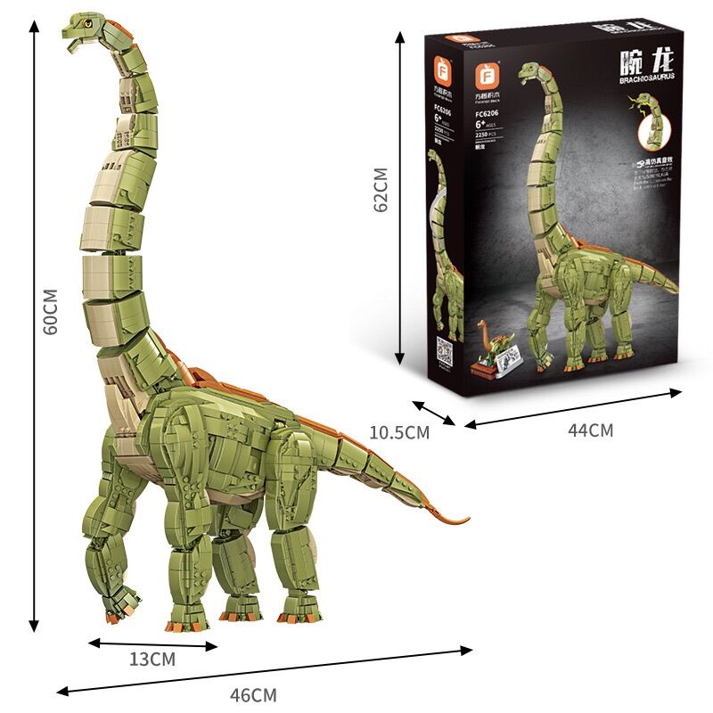Đồ chơi lắp ráp lego mô hình khủng long t rex indominus cổ dài 2250 mảnh fc 6206