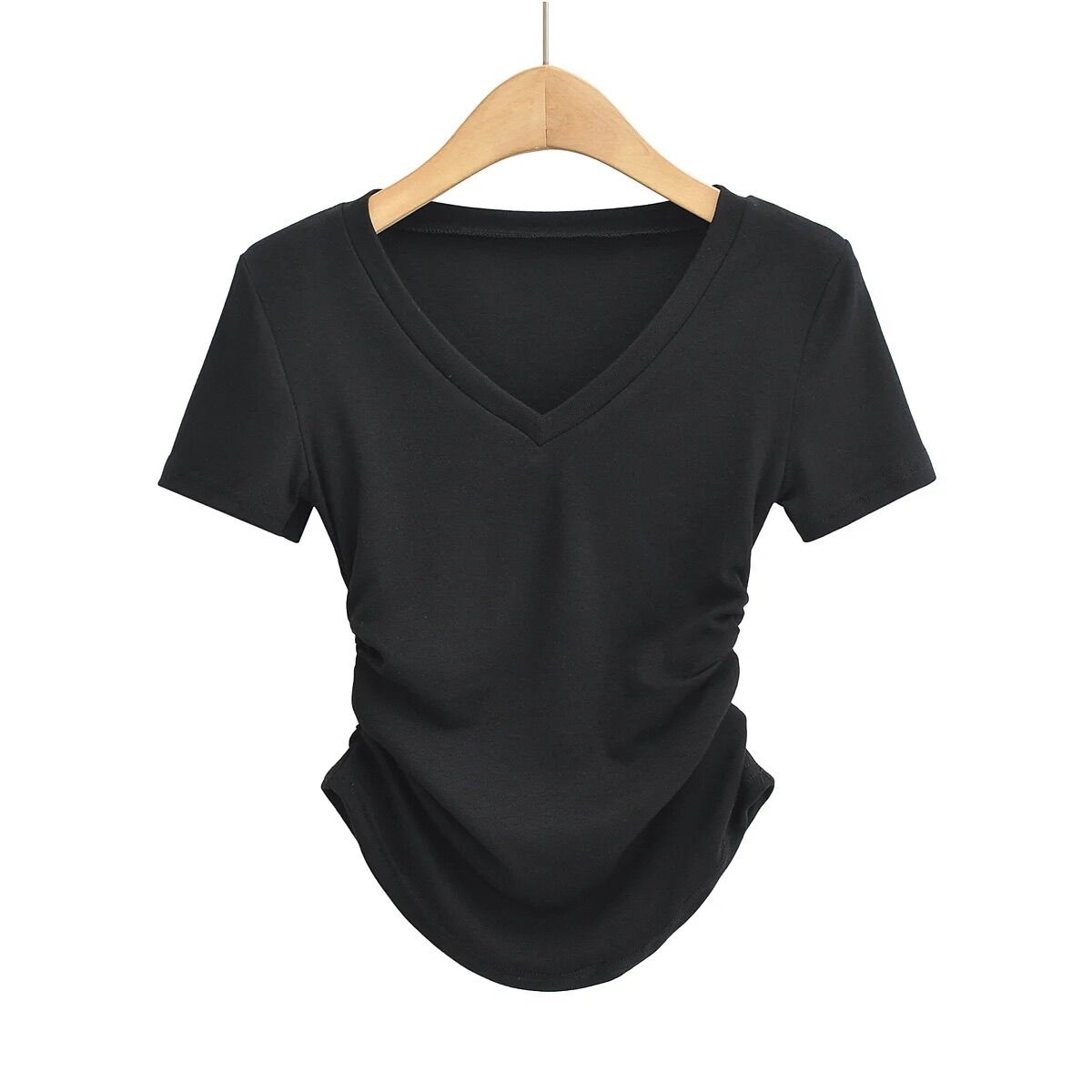 Áo cotton crotop nhún eo
