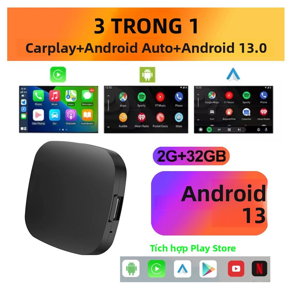 Hộp AI Android 13 Tích Hợp Google Appstore Hỗ Trợ Netflix YouTube Tương Thích Với Wireless Carplay V