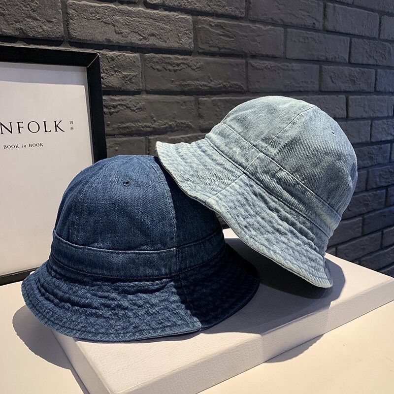 Nón Bucket Jean Vành rộng unisex