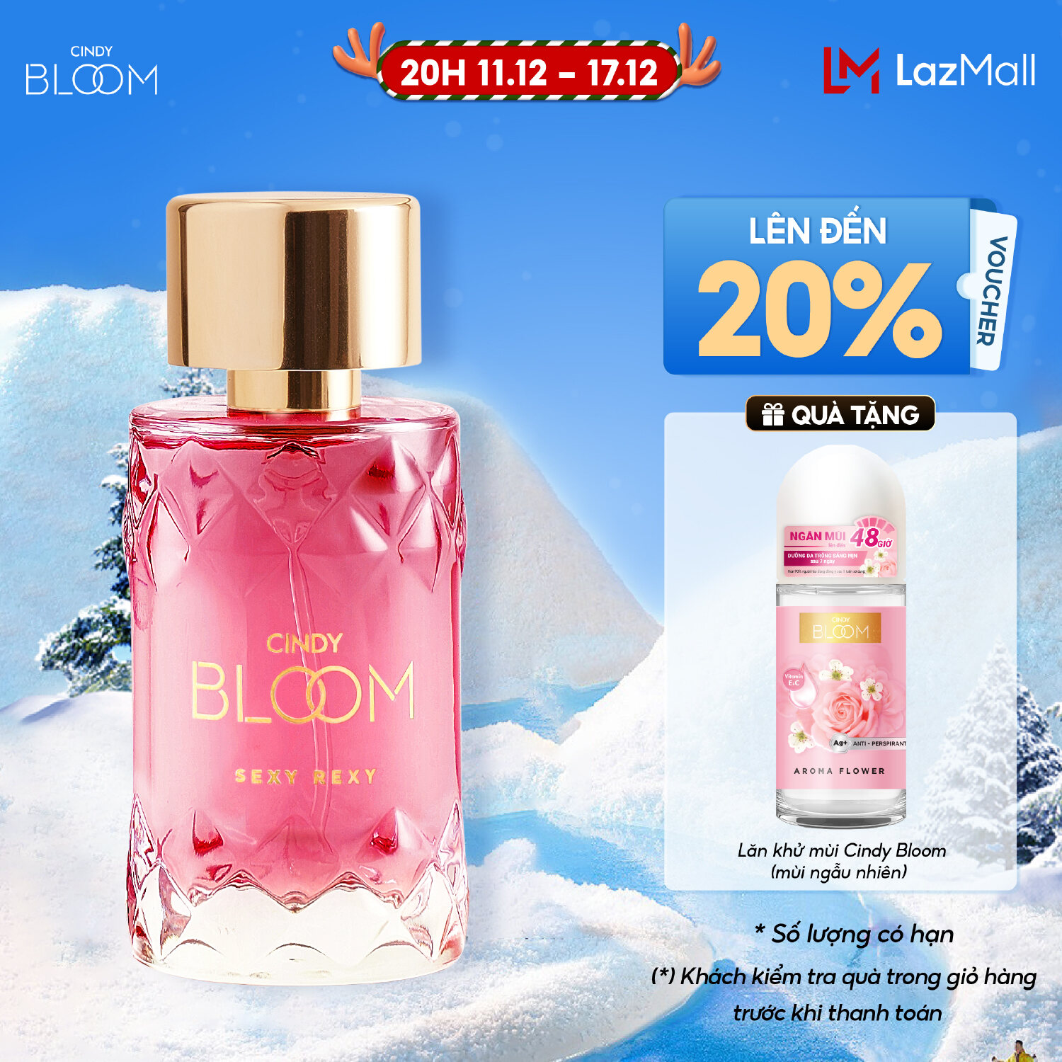 Nước Hoa Nữ Cindy Bloom Sexy Rexy Hương Thơm Gợi Cảm Nóng Bỏng 50ml Chính Hãng