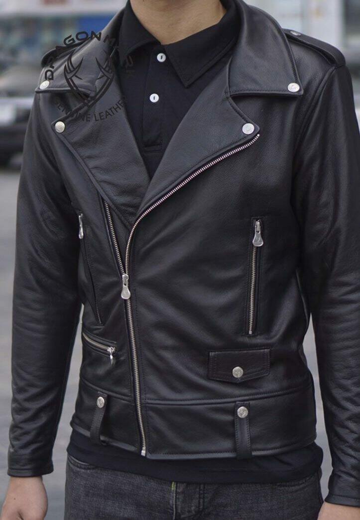 Áo khoác da nam biker
