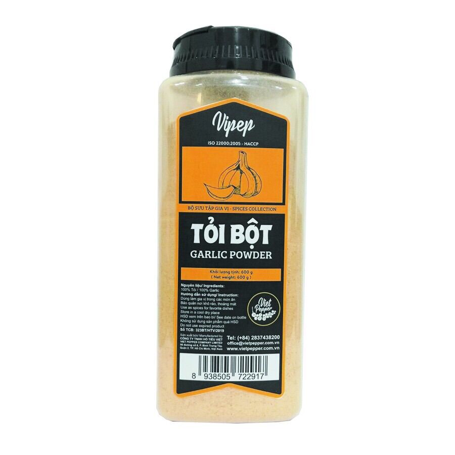 Tỏi bột nguyên chất vipep - hũ 600g