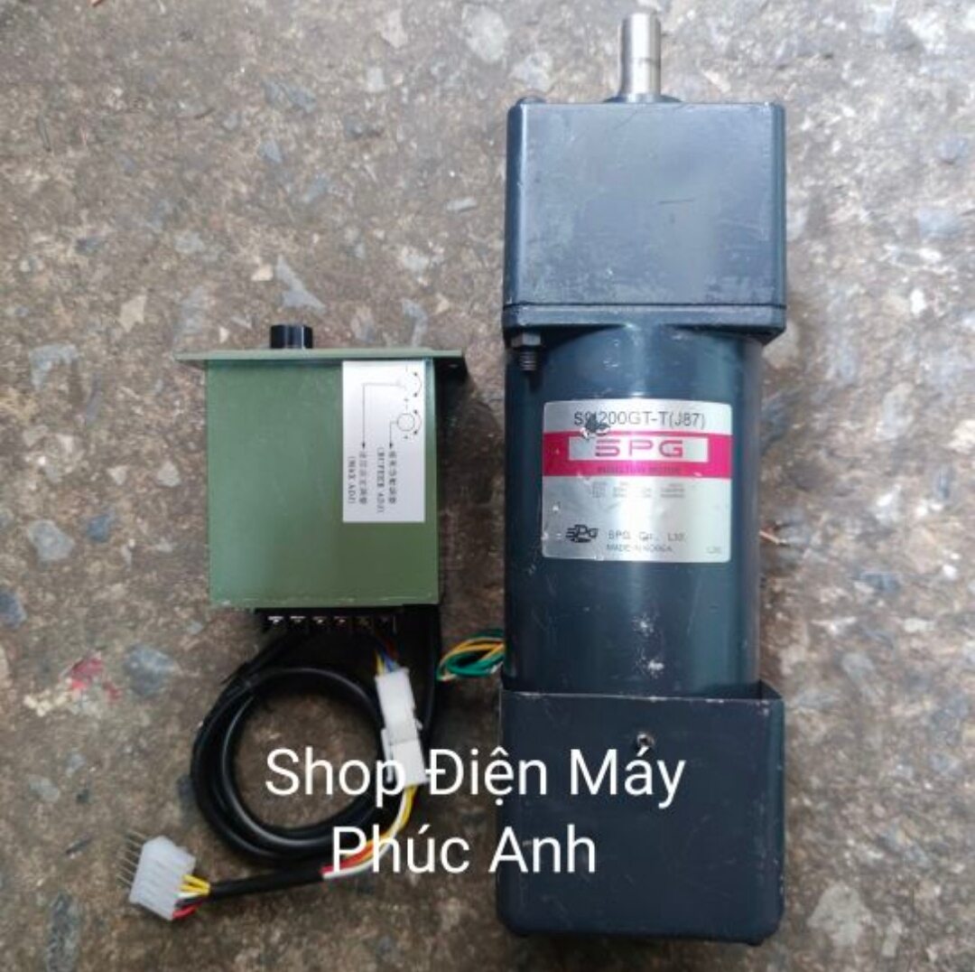 Motor giảm tốc 200w kèm bộ điều khiển tốc độ