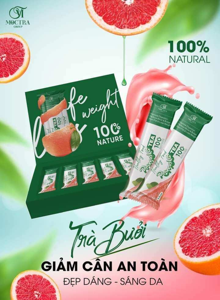 trà giảm cân thảo mộc bưởi mộc trà