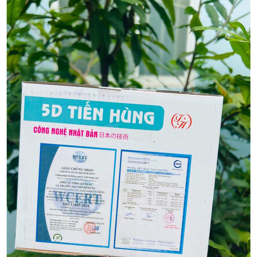 Thùng 100 cái khẩu trang 5D Tiến Hùng