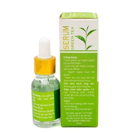 Serum mụn - Thâm - Mờ sẹo Trà xanh Nhật Việt 15ml