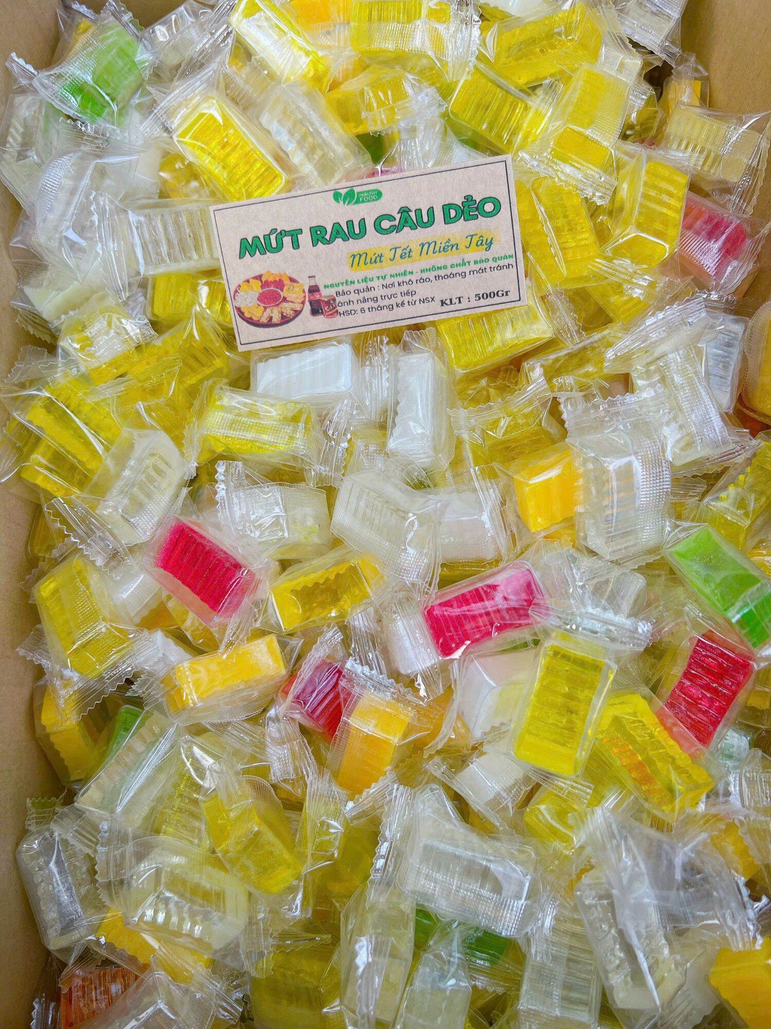 Mứt rau câu dẻo vị trái cây  1kg ( Ít ngọt)