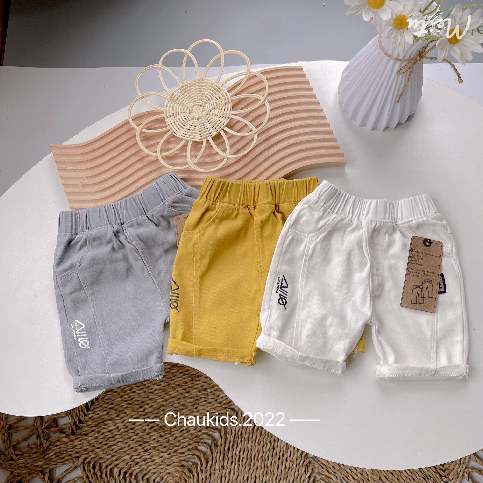 Quần short kaki trơn Niko cho bé (9-23kg)