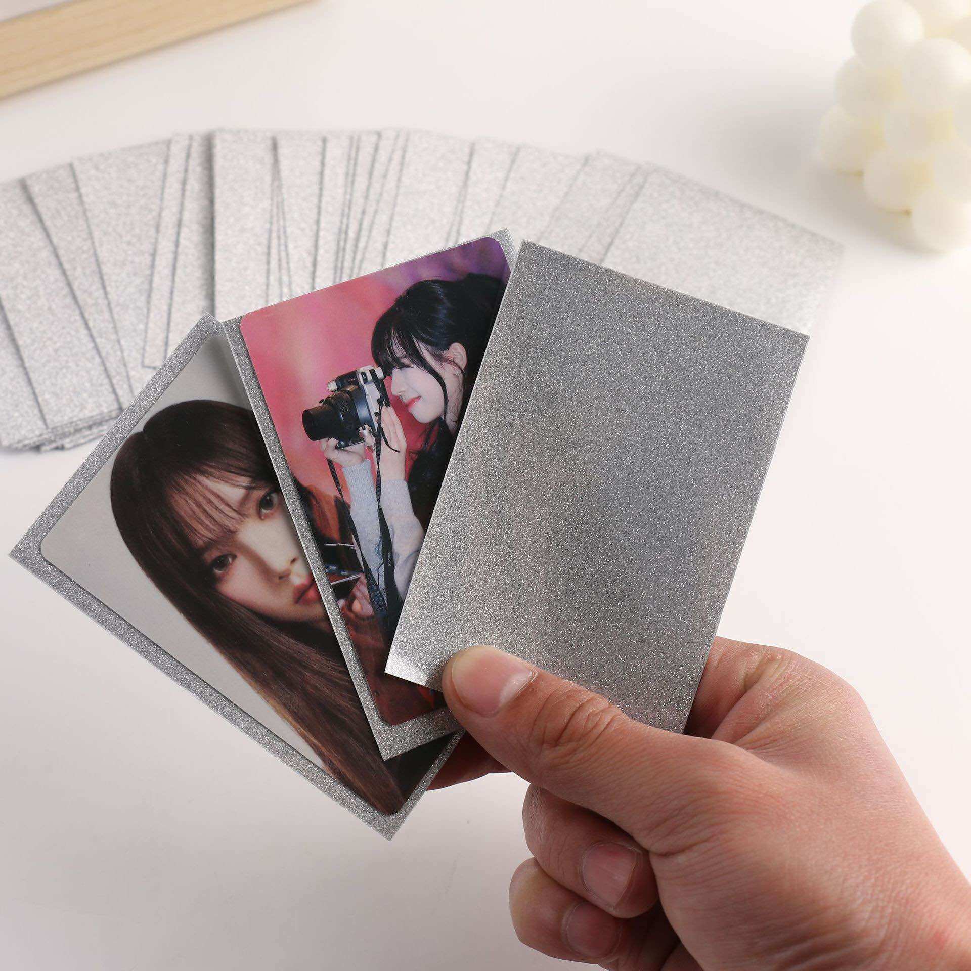Sleeves kim tuyến lấp lánh bling độc đáo bọc bảo vệ card idol kpop, thẻ bài anime