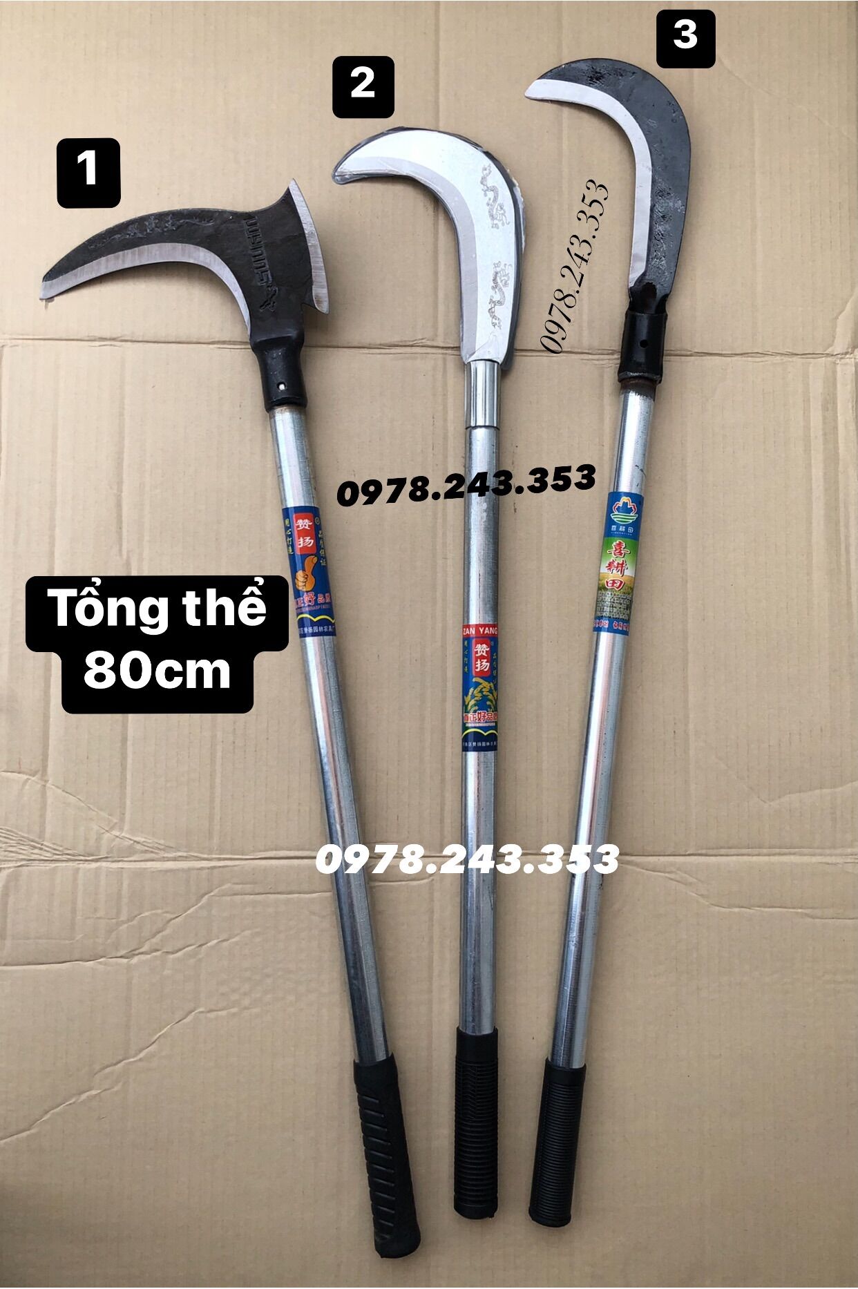 Dao phát cỏ - chặt cây cán 60cm - chắc khoẻ loại 1