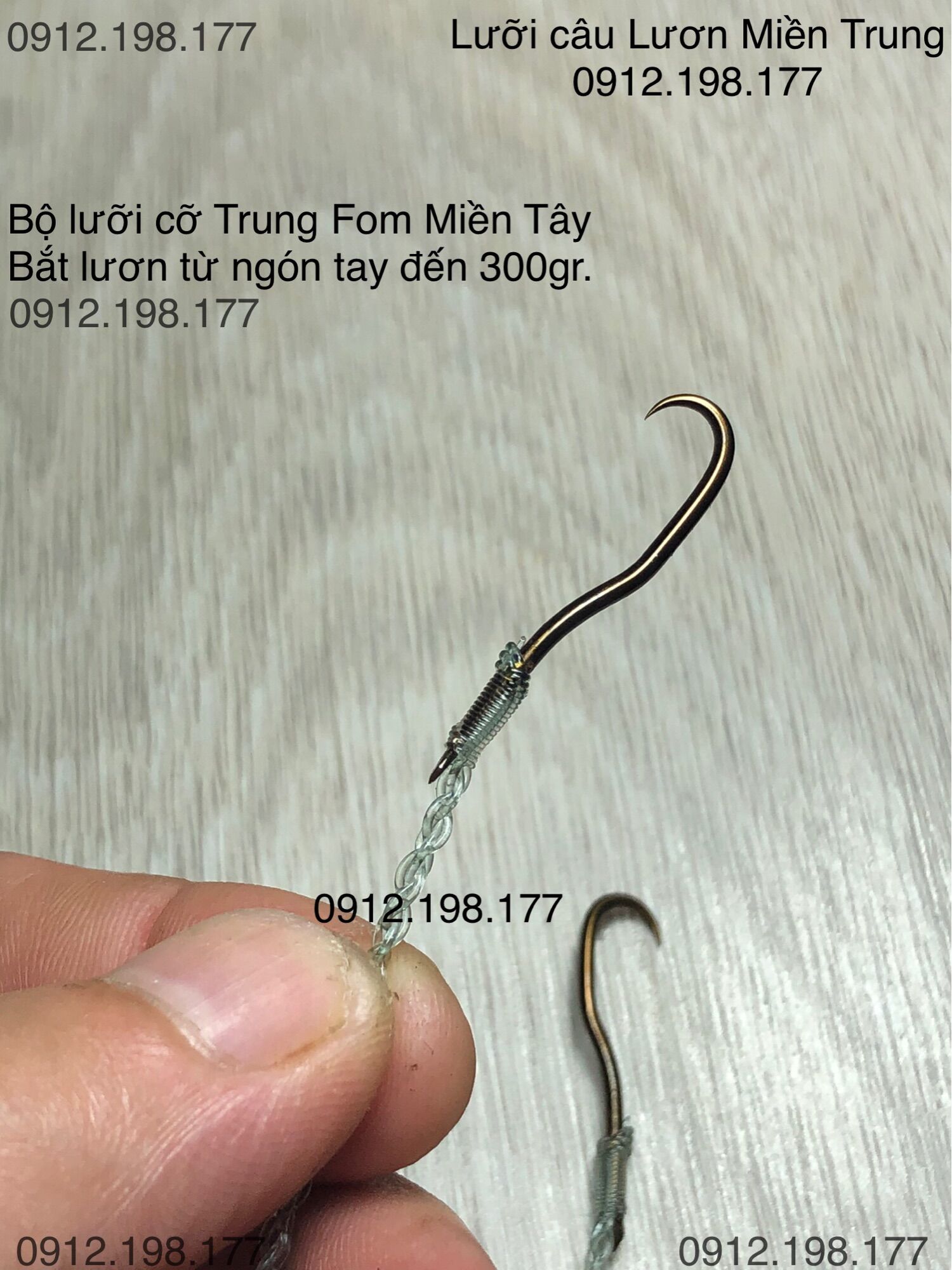 Lưỡi câu Lươn. Fom Miền Tây.3 kích cỡ tuỳ chọn NHỎ, TRUNG, TO.