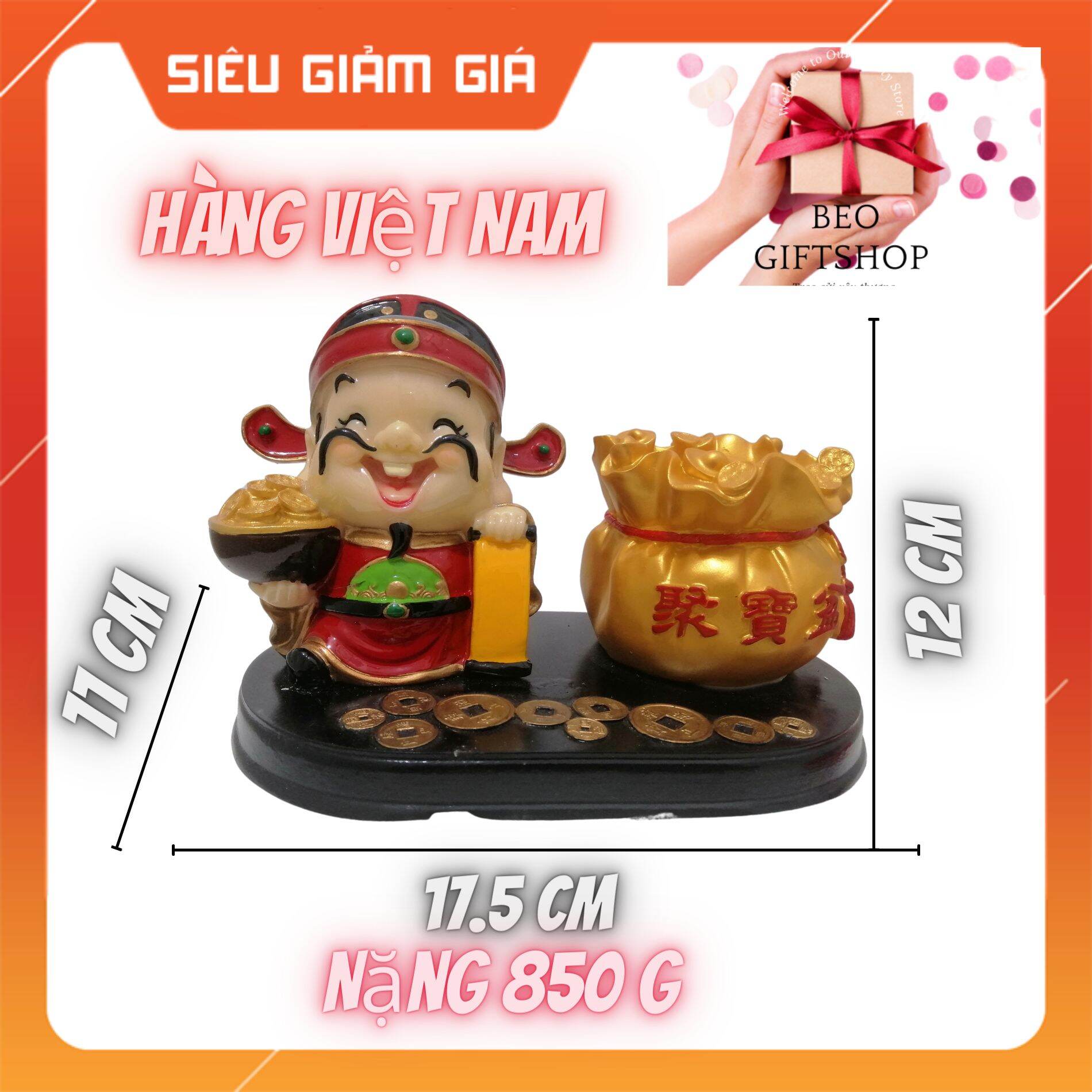 TƯỢNG THẦN TÀI CHẬU VÀNG LỚN