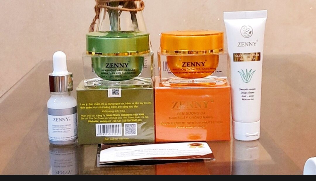 Bộ kem zenny cao cấp tặng sữa rửa mặt và serum ,cung cấp sỉ lẻ toàn quốc sỉ ib sđt 0373283098