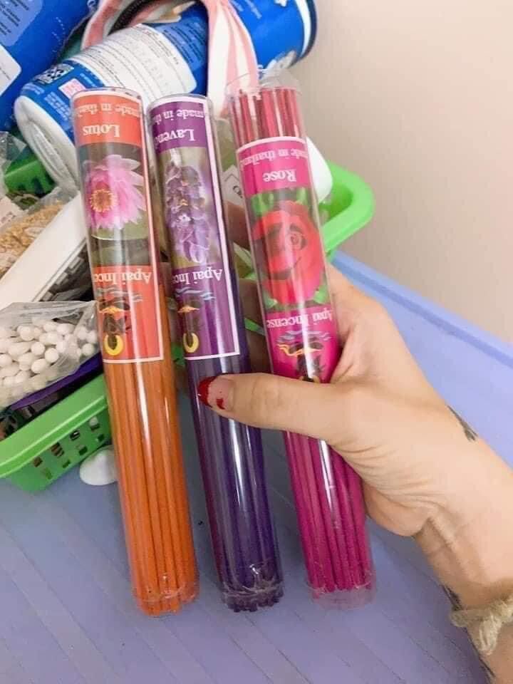 Set 8bó nhang thơm Thái Lan thảo dược đủ màu