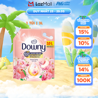 Nước Xả Vải DOWNY Hương Nước Hoa Cao Cấp & Trái Cây Xuân Hàn Quốc 100% Tinh Dầu Thiên Nhiên MỚI Korean Spring Túi 3L