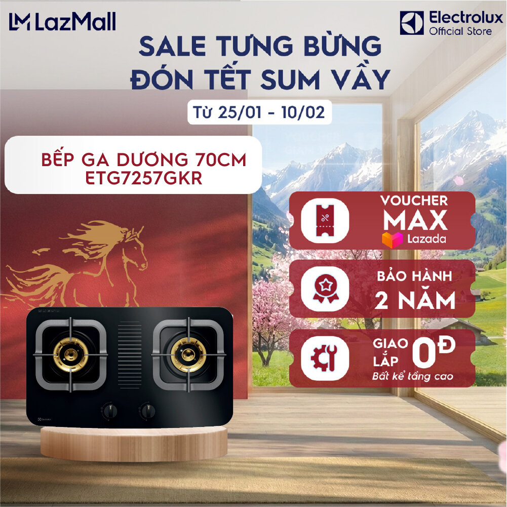 Bếp Ga Đôi Electrolux Series 300 3 kW ETG7257GKR Giao Lắp Miễn Phí toàn quốc