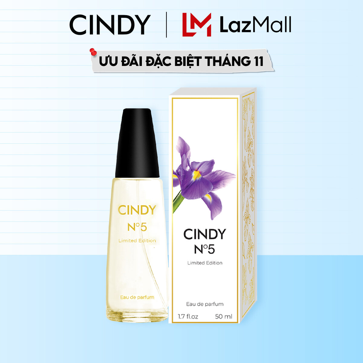Nước Hoa Cindy No5 Limited Edition Hương Thời Thượng 50ml - Phiên Bản Giới Hạn