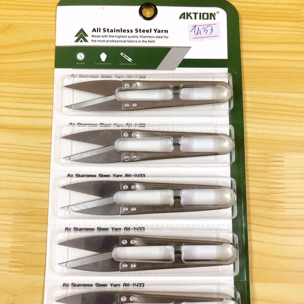 Kéo bấm chỉ inox trắng 1433