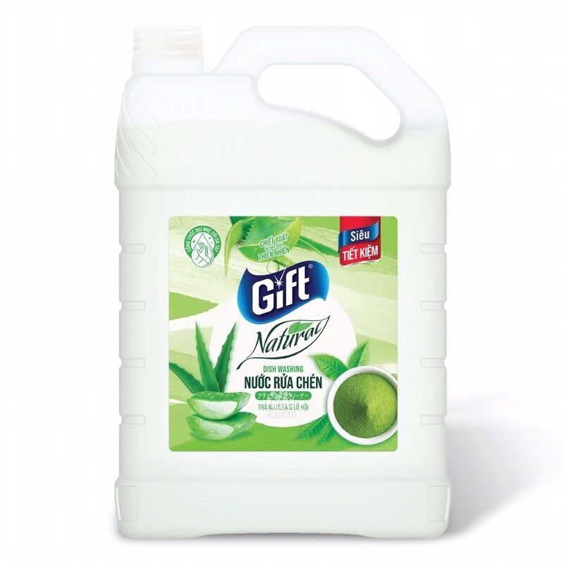 Nước Rửa Chén Gift Natural Trà Matcha & Lô Hội 3.8kg