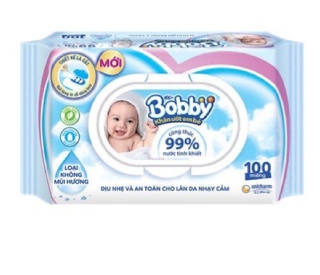 1 gói khăn ướt bobby 100 tờ