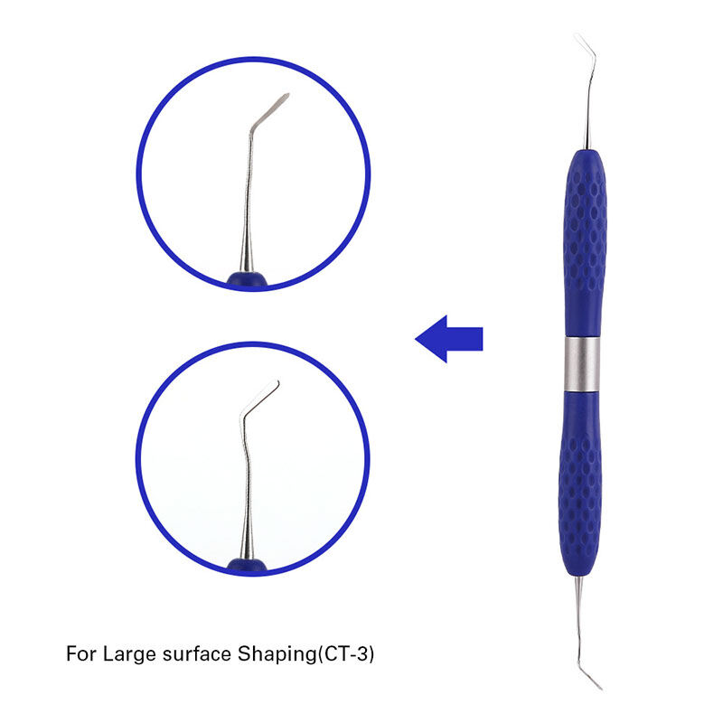 Nha khoa nhựa đầy dụng cụ phục hồi tay cầm silicon thẩm mỹ nha khoa phục hồi dao dụng cụ nha khoa